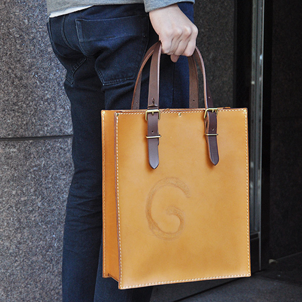 一点モノ・焼印鞄2013】ビジネストートバッグ(BR-T-16-M)の手作り革鞄 