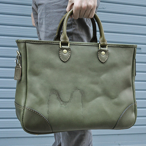一点モノ・焼印鞄2013】2wayビジネストートバッグ(BR-T-7)の手作り革鞄