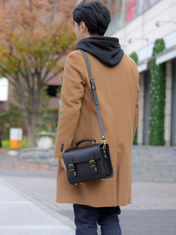 日本が誇る革ブランドの逸品❗️ヘルツ 2way 樽型ミニバッグ サッチェルバッグ